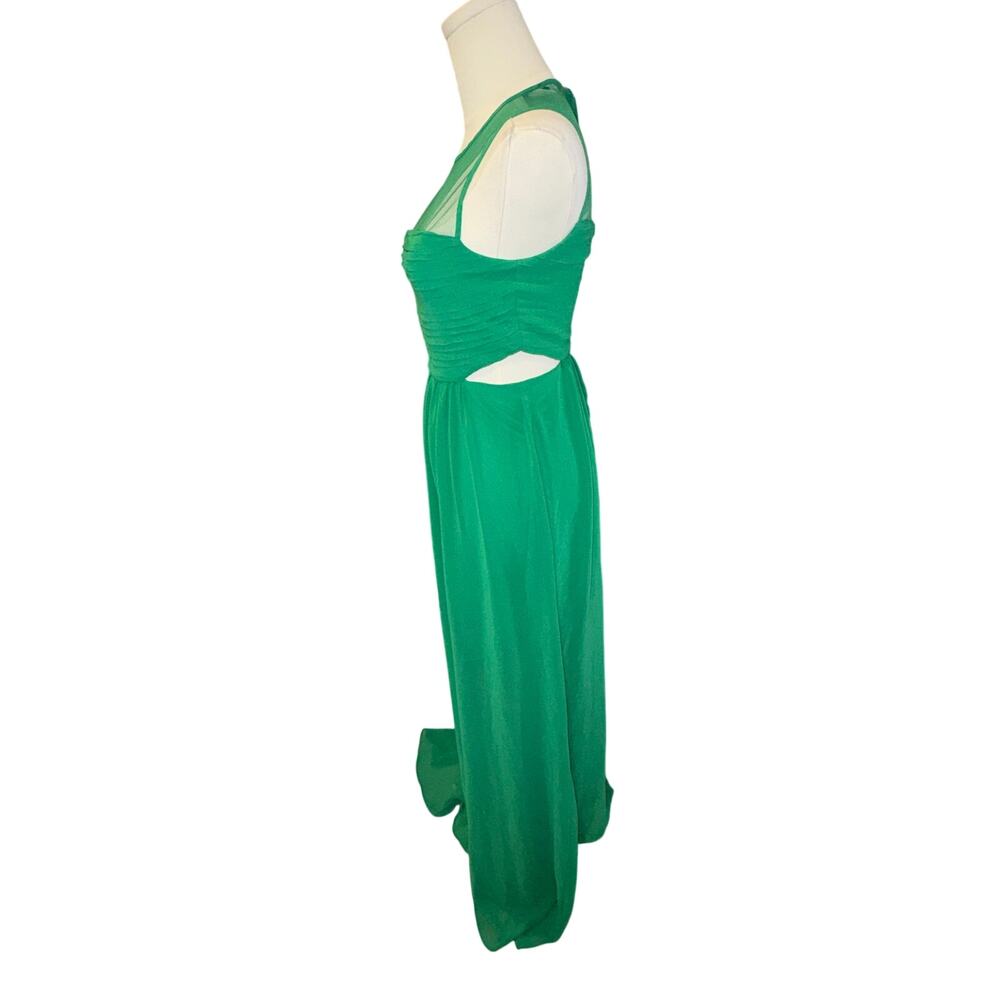 Soloiste "Jena" Illusion Yoke Sleeveless Maxi Dress Green XS - Picture 2 of 5